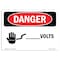 Signmission OSHA Danger Sign, 7" Height, 10" Width, Rigid Plastic, Custom -Volts, Landscape, L-1001 OS-DS-P-710-L-1001 - alternate 1